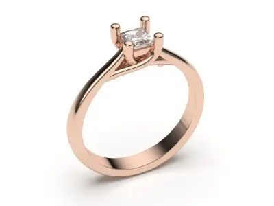 solitaire with ring sizes  8 part S57 3D print model
