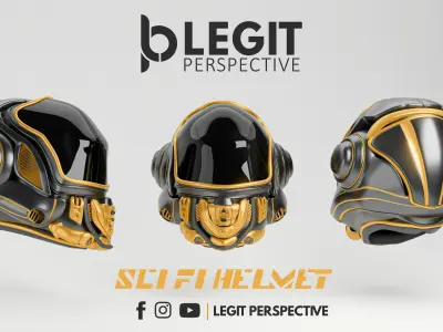 SCI FI HELMET Low-poly 3D model purchase