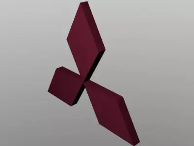 mitsubishi logo 3D model by dragosburian