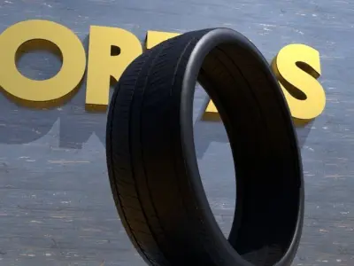 ORTAS TIRE NO 18 GAME READY Low-poly 3D model