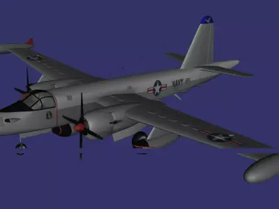 Lockheed P2V Neptune Free low-poly 3D model
