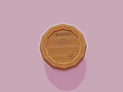 Wine Barrel Free low-poly 3D model
