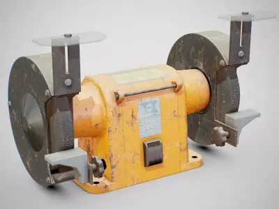 Bench Grinder - Hanning E6Z2-061 Dirty Low-poly 3D model
