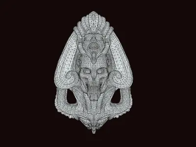 SkullShield 3D Model Low-poly 3D model