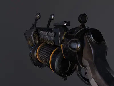 SCI-FI Rifle Low-poly 3D model order