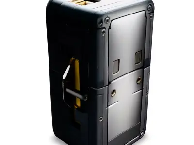 SciFi Secure Storage Container Low-poly 3D model