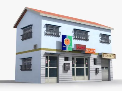 Japanese House x9 Low-poly 3D model purchase