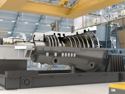  Cross Section of Steam Turbine 