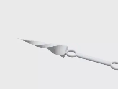 drill kunai Low-poly 3D model