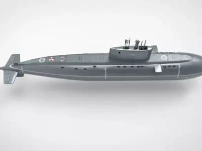 Project 877 Halibut submarine 3D model