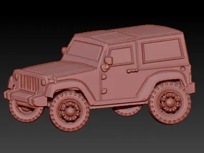  3d hollow Jeep model Charm Pendant Jewelry 3D print model purchase