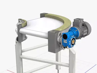 Belt Conveyor - 02 Low-poly 3D model