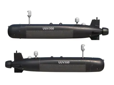 Chinese Navy UUV-300CB Unmanned Underwater Vehicle UUV 3D model