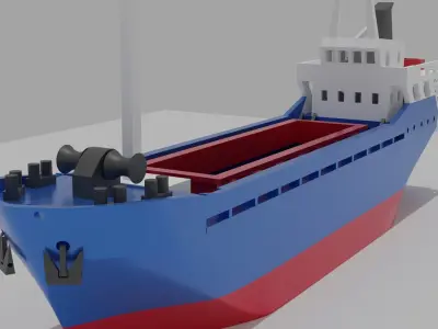 Printable General Cargo Ship  3D print model