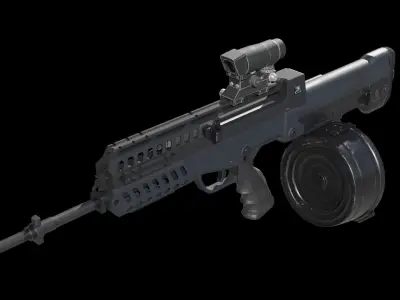 T-95 LSW Light Machine Gun Low-poly 3D model