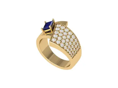 Wedding Ring 3D print model 117