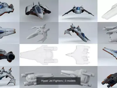 Hyper Jet Fighters 3D Model Collection