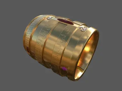 Arab sheikhs bracelet Low-poly 3D model