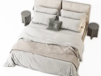 Meridiani Oliver Bed 01 3D model