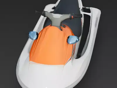 Realistic Luxury Jet Ski 3D Model Low-poly 3D model