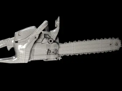 Chainsaw Husqvarna 455 Low-poly 3D model