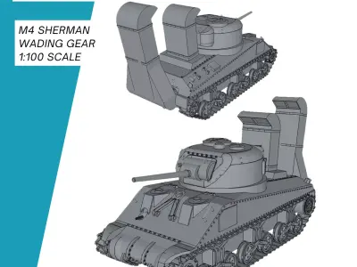 M4A4 Deep Water Wading Sherman  3D print model