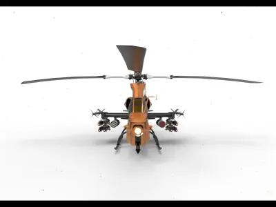 Bell AH 1Z Orange 3D model