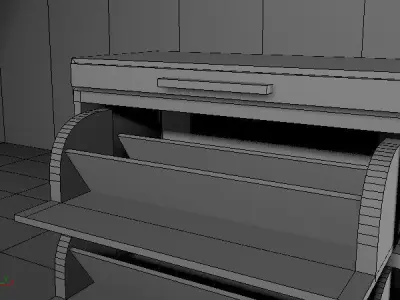 cupboard furniture Low-poly 3D model