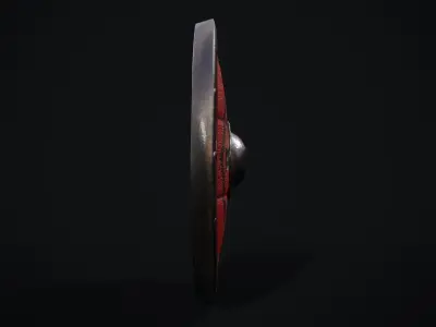 Viking shield Low-poly 3D model 37