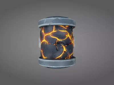 Stylized Lava Magma Warhammer 3D model