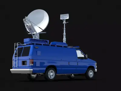 US Broadcasting Van 3D model