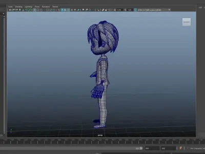 low poly cartoon beard boy Free low-poly 3D model