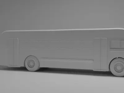 Old Transport Bus 3D model