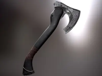 Axe Star Of Russia Game Ready Low Poly Low-poly 3D model