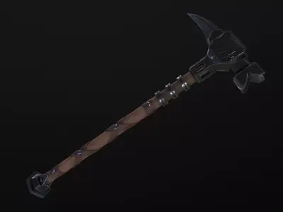 Medieval War Hammer PBR Low-poly 3D model