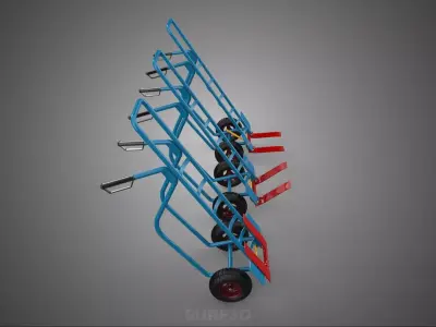 MANUAL FORKLIFT PALLET JACK HAND TRUCK TROLLEY TILT FORK LIFTER 3D model