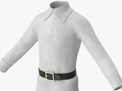  Coat White with Belt 