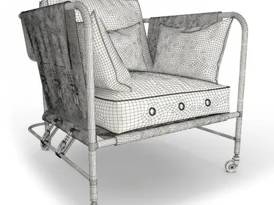 Darwin Military Armchair Segarra 3D model