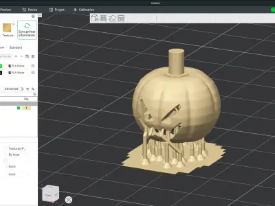 Custom3Dprint Minifigure Accessory - Pumpkinhead 3D print model