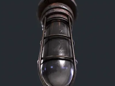 Bunker Lamp v3 Low-poly 3D model