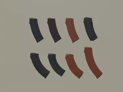 AK Magazine Pack Low-poly 3D model