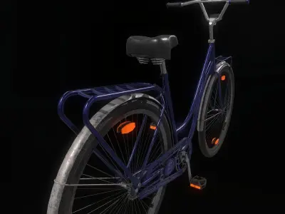 Bicycle game ready Low-poly 3D model