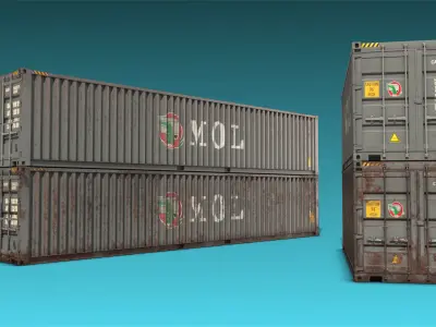 Shipping Container 12 Low-poly 3D model