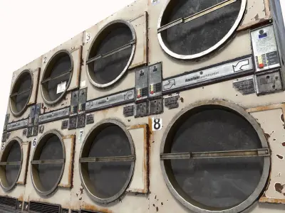 Old Laundromat - Public Laundry 3D model