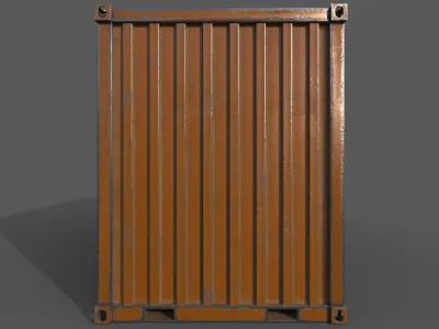 Oranges Shipping Container PBR  Low-Poly Game Ready 3D Model Low-poly 3D model
