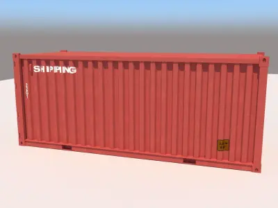 Shipping container royalty free 3D model