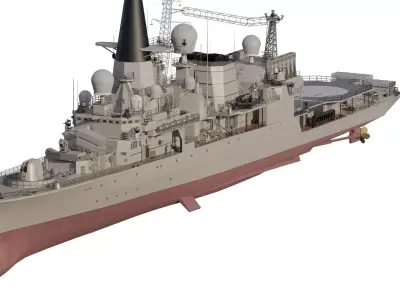 ISRAEL NAVY MULTIROLE MISSILE FRIGATE 3D model