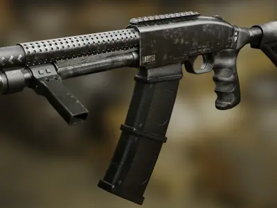 Arbiter Defender Pump Shotgun Low-poly 3D model