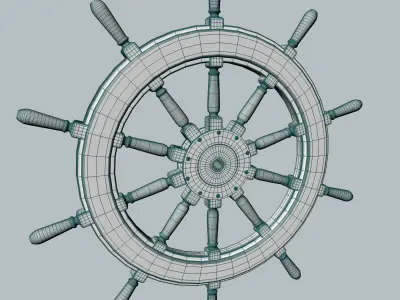 Ship Wheel 3D model