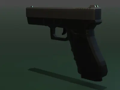 LOW POLY GLOCK-17 Free low-poly 3D model